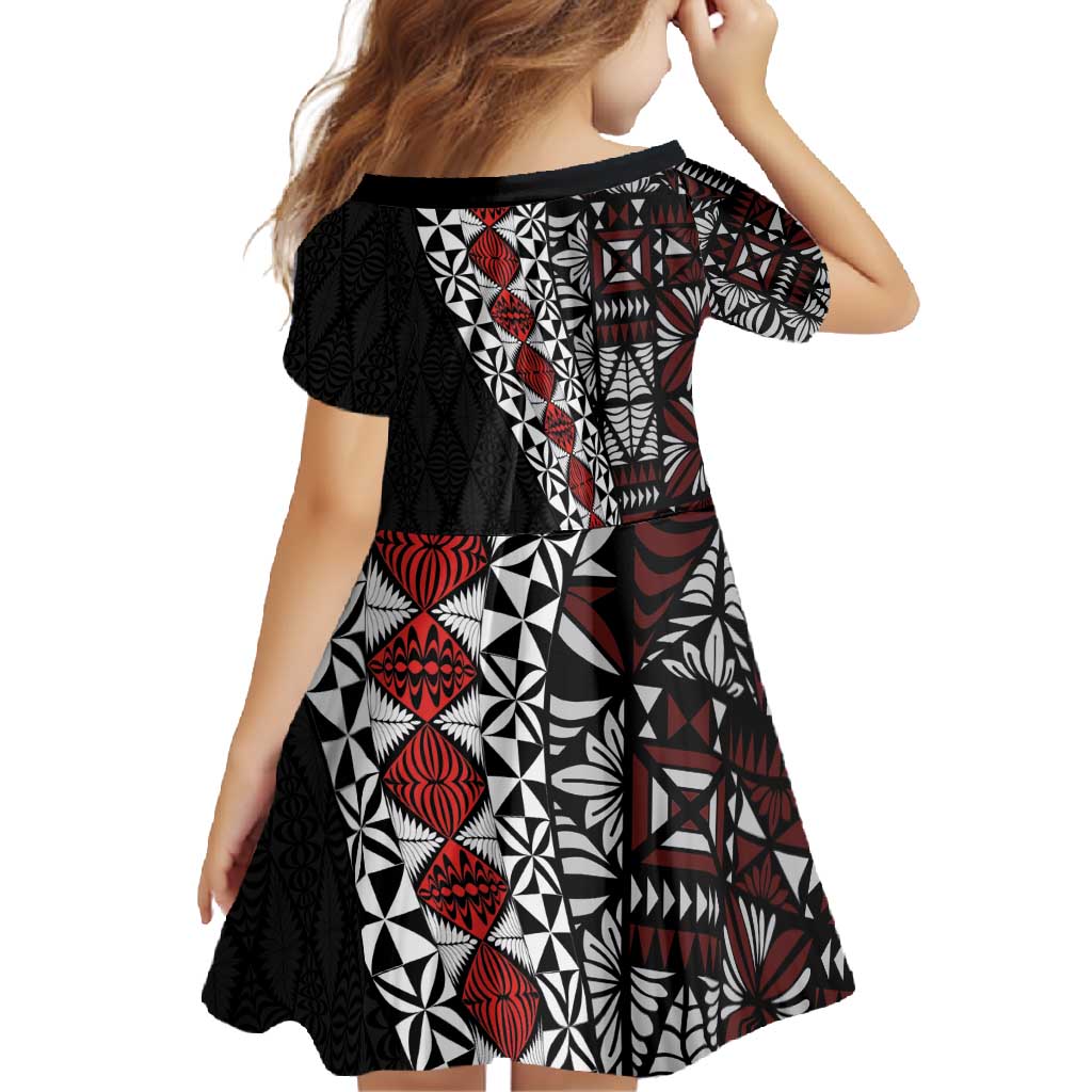 Tonga Ngatu Art Tattoo Polynesian Family Matching Summer Maxi Dress and Hawaiian Shirt LT03 - Polynesian Pride