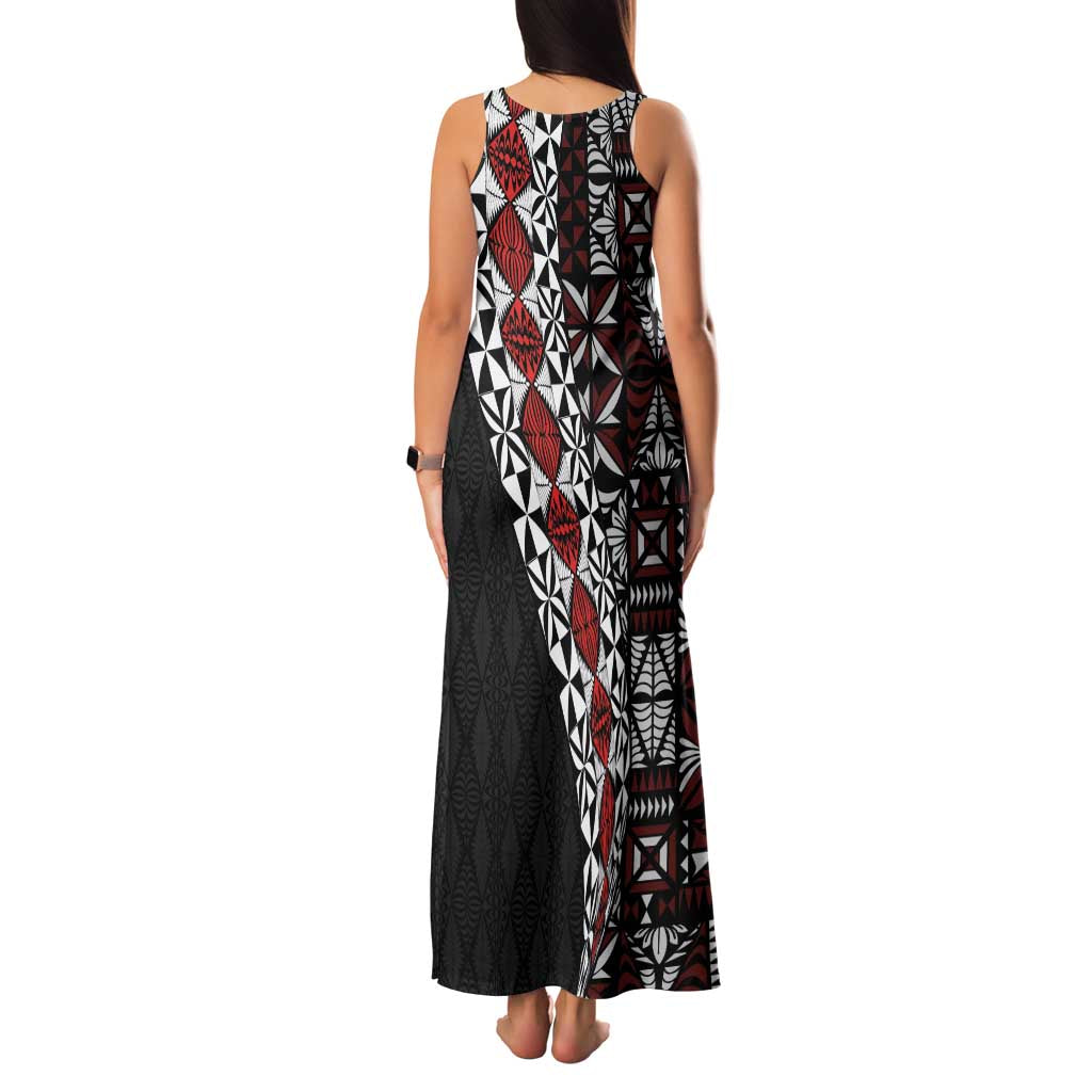 Tonga Ngatu Art Tattoo Polynesian Family Matching Tank Maxi Dress and Hawaiian Shirt LT03 - Polynesian Pride