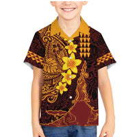 Hawaii Volcano Family Matching Mermaid Dress and Hawaiian Shirt Polynesian and Kakau Pattern LT03 Son's Shirt Red - Polynesian Pride