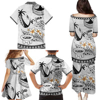 Fijian Traditional Culture Family Matching Puletasi and Hawaiian Shirt Tapa Tribal Tattoos LT03 - Polynesian Pride