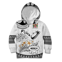 Fijian Traditional Culture Kid Hoodie Tapa Tribal Tattoos LT03 Hoodie White - Polynesian Pride
