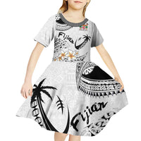 Fijian Traditional Culture Kid Short Sleeve Dress Tapa Tribal Tattoos LT03 - Polynesian Pride