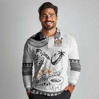 Fijian Traditional Culture Long Sleeve Polo Shirt Tapa Tribal Tattoos LT03 - Polynesian Pride