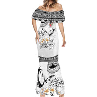Fijian Traditional Culture Mermaid Dress Tapa Tribal Tattoos LT03 - Polynesian Pride