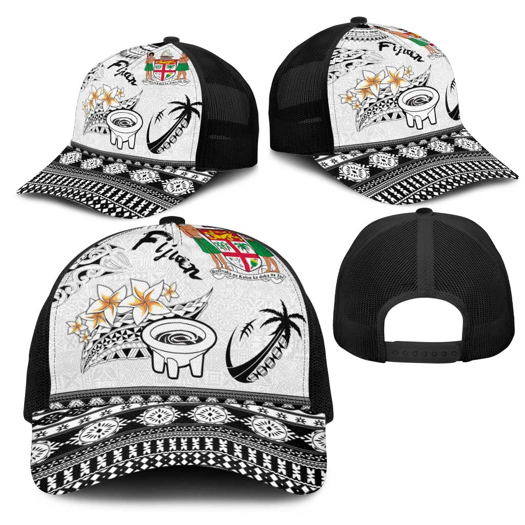 Fijian Traditional Culture Mesh Trucker Cap Tapa Tribal Tattoos - Polynesian Pride