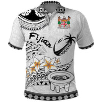 Fijian Traditional Culture Polo Shirt Tapa Tribal Tattoos LT03 White - Polynesian Pride