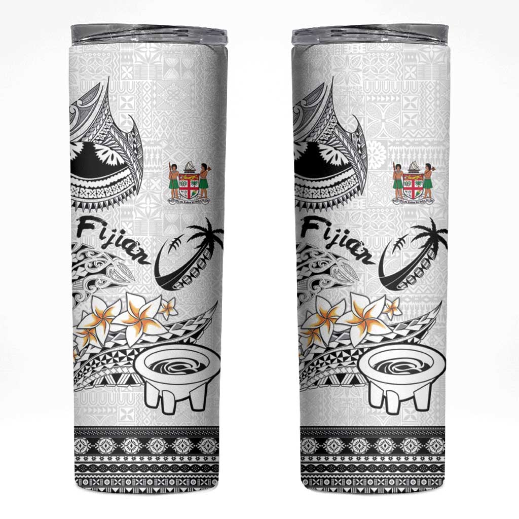 Fijian Traditional Culture Skinny Tumbler Tapa Tribal Tattoos LT03 White - Polynesian Pride