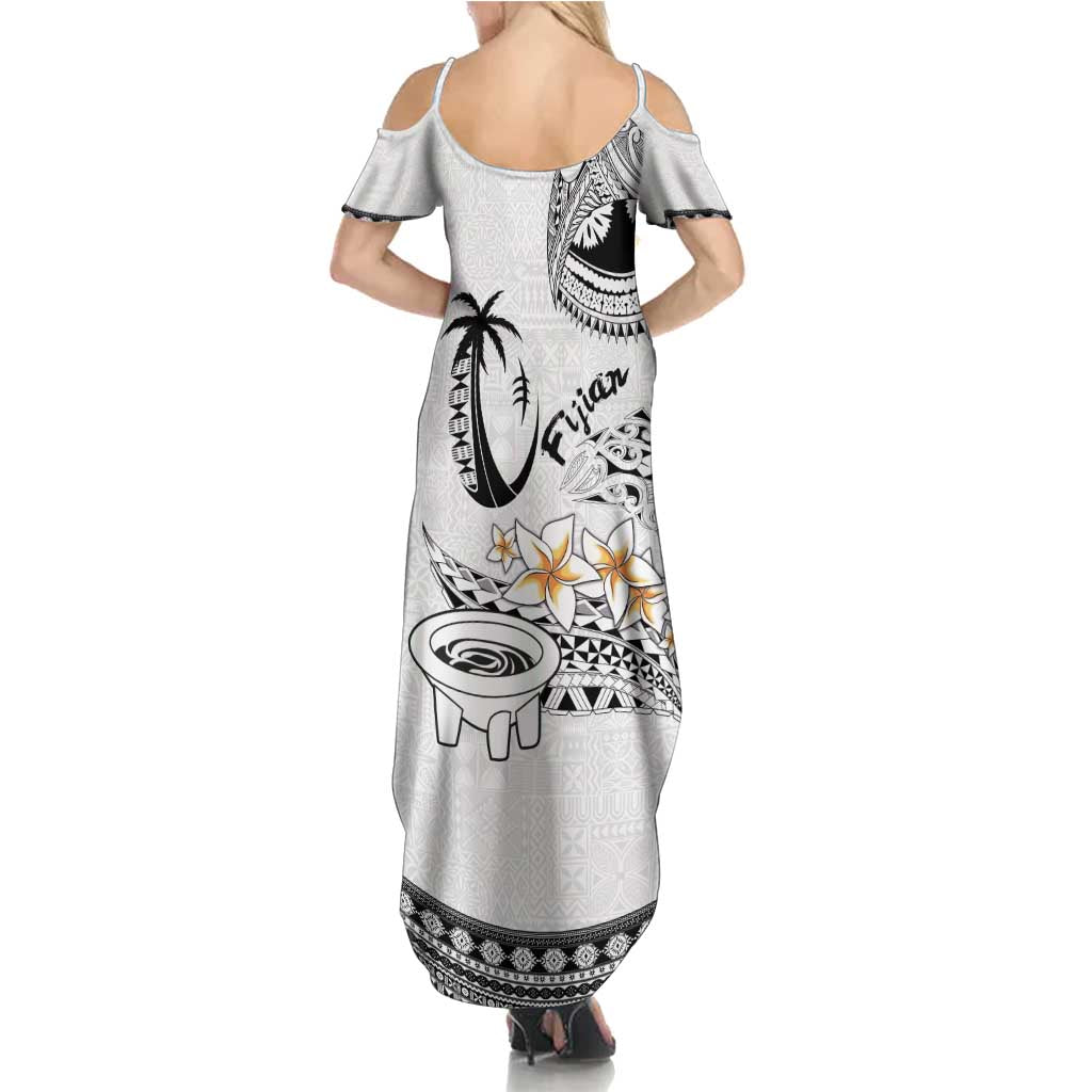 Fijian Traditional Culture Summer Maxi Dress Tapa Tribal Tattoos LT03 - Polynesian Pride