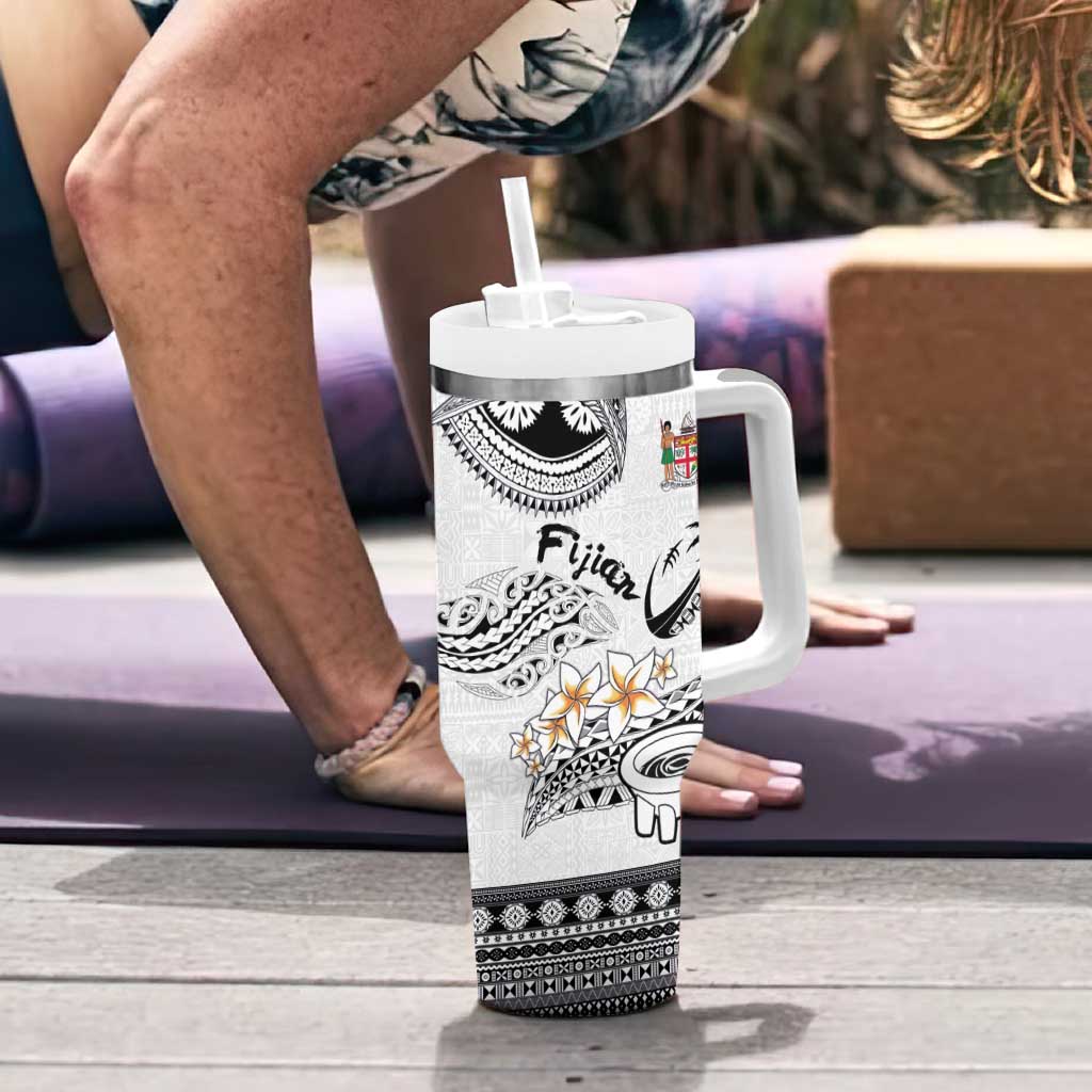 Fijian Traditional Culture Tumbler With Handle Tapa Tribal Tattoos - Polynesian Pride