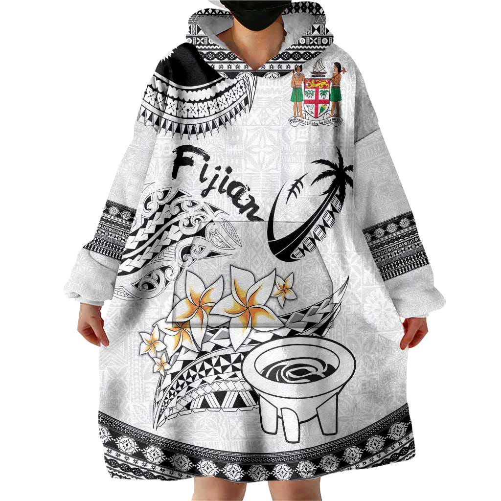 Fijian Traditional Culture Wearable Blanket Hoodie Tapa Tribal Tattoos LT03 - Polynesian Pride