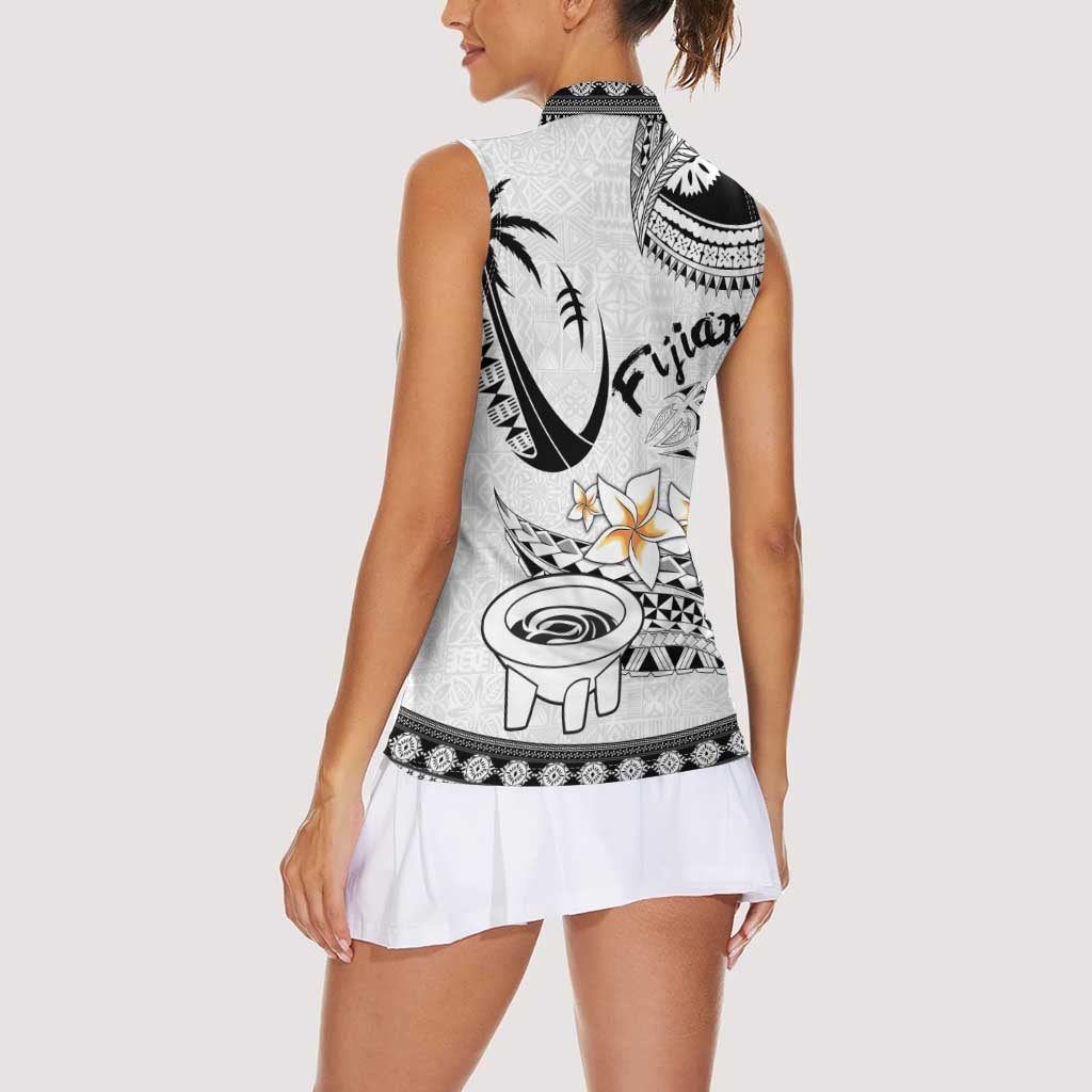 Fijian Traditional Culture Women Sleeveless Polo Shirt Tapa Tribal Tattoos LT03 - Polynesian Pride