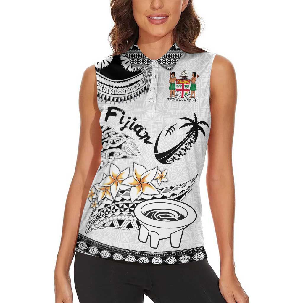 Fijian Traditional Culture Women Sleeveless Polo Shirt Tapa Tribal Tattoos LT03 - Polynesian Pride