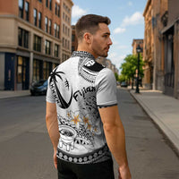 Fijian Traditional Culture Zipper Polo Shirt Tapa Tribal Tattoos LT03 - Polynesian Pride