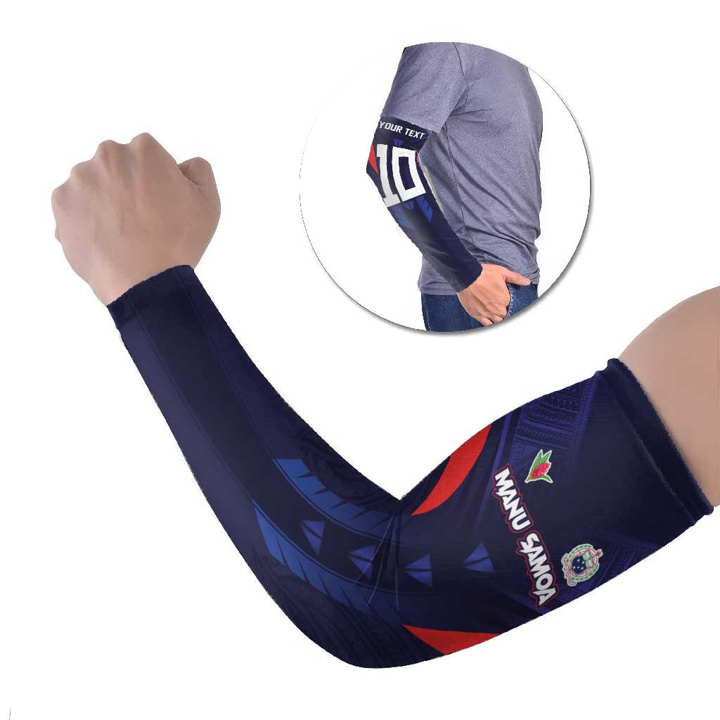 Custom Rugby Samoa Arm Sleeves Siva Tau Spirit Sporty Vibes - Polynesian Pride