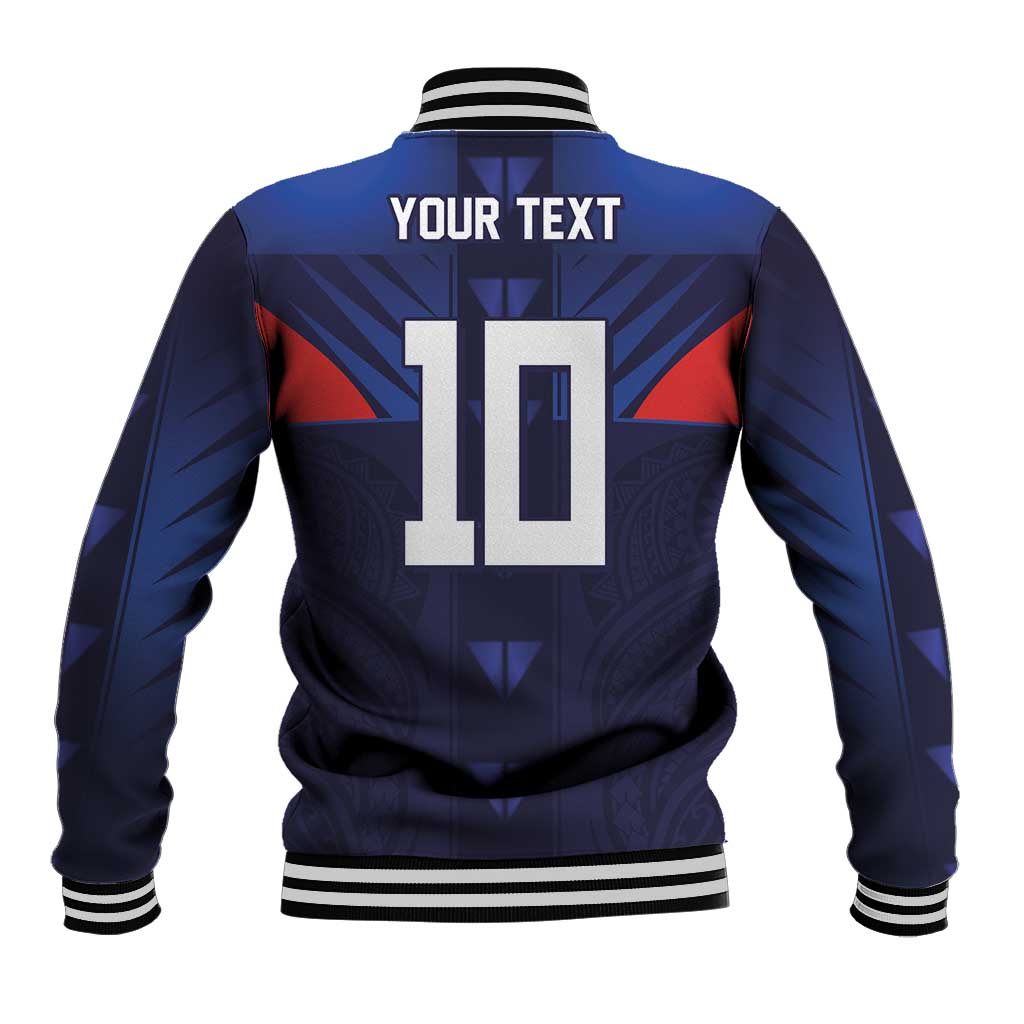 Custom Rugby Samoa Baseball Jacket Siva Tau Spirit Sporty Vibes - Polynesian Pride