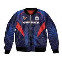 Custom Rugby Samoa Bomber Jacket Siva Tau Spirit Sporty Vibes - Polynesian Pride