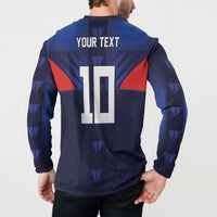 Custom Rugby Samoa Button Sweatshirt Siva Tau Spirit Sporty Vibes - Polynesian Pride