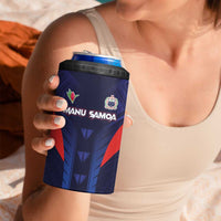 Custom Rugby Samoa 4 in 1 Can Cooler Tumbler Siva Tau Spirit Sporty Vibes LT03 - Polynesian Pride