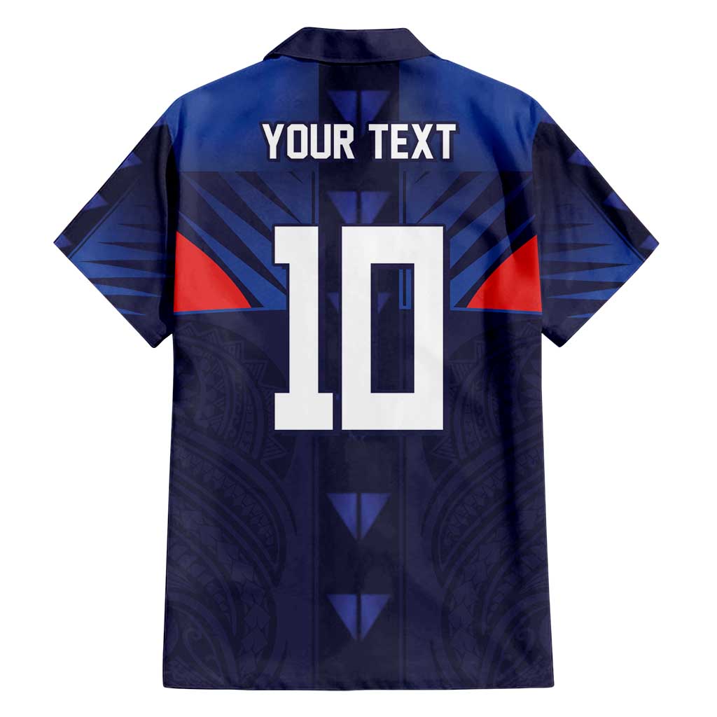 Custom Rugby Samoa Family Matching Off Shoulder Short Dress and Hawaiian Shirt Siva Tau Spirit Sporty Vibes LT03 - Polynesian Pride