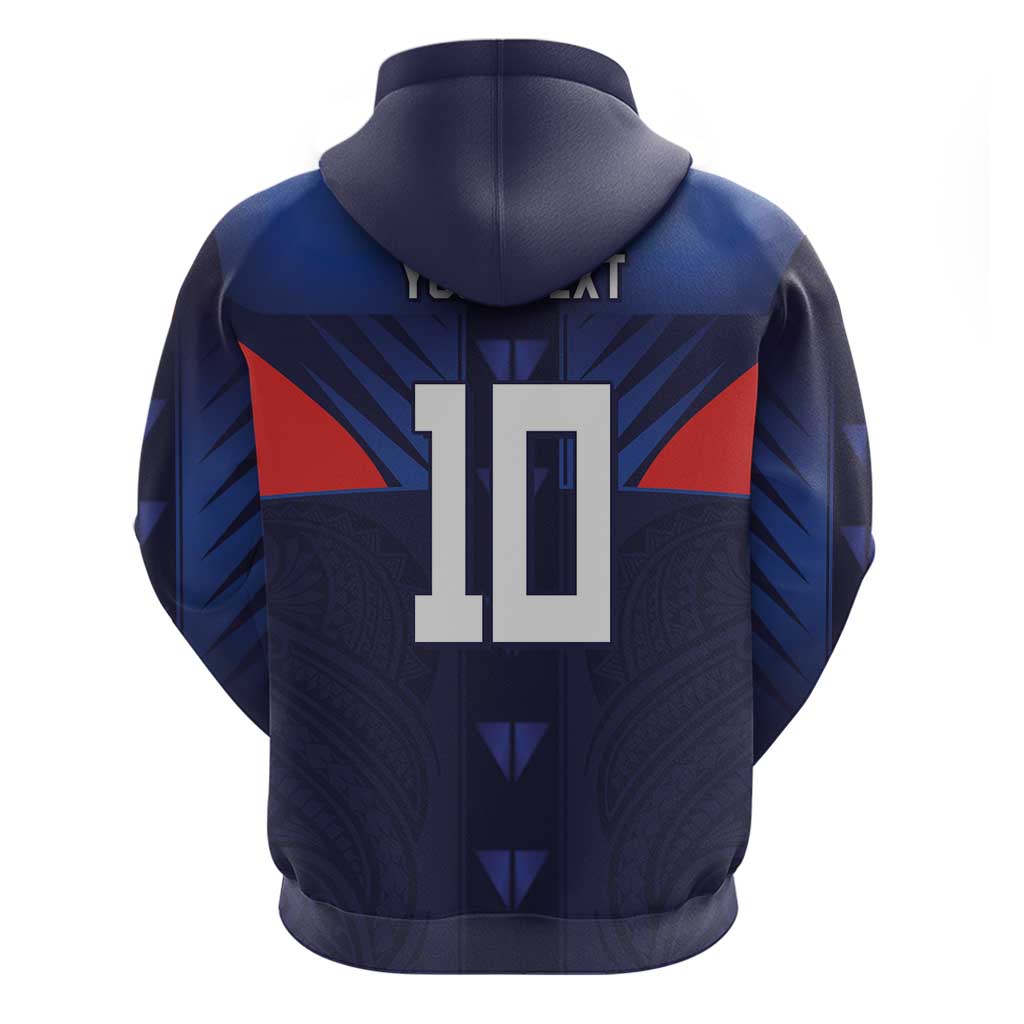 Custom Rugby Samoa Hoodie Siva Tau Spirit Sporty Vibes - Polynesian Pride