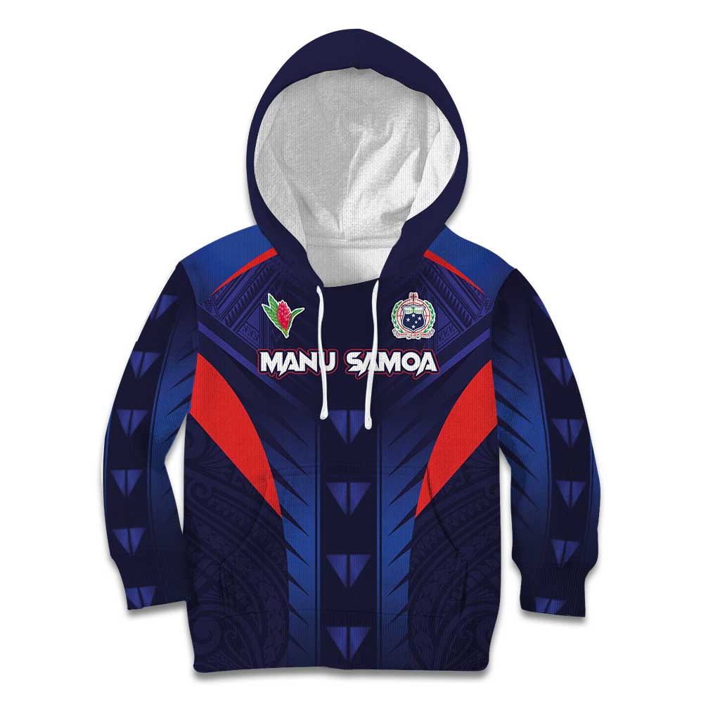 Custom Rugby Samoa Kid Hoodie Siva Tau Spirit Sporty Vibes - Polynesian Pride