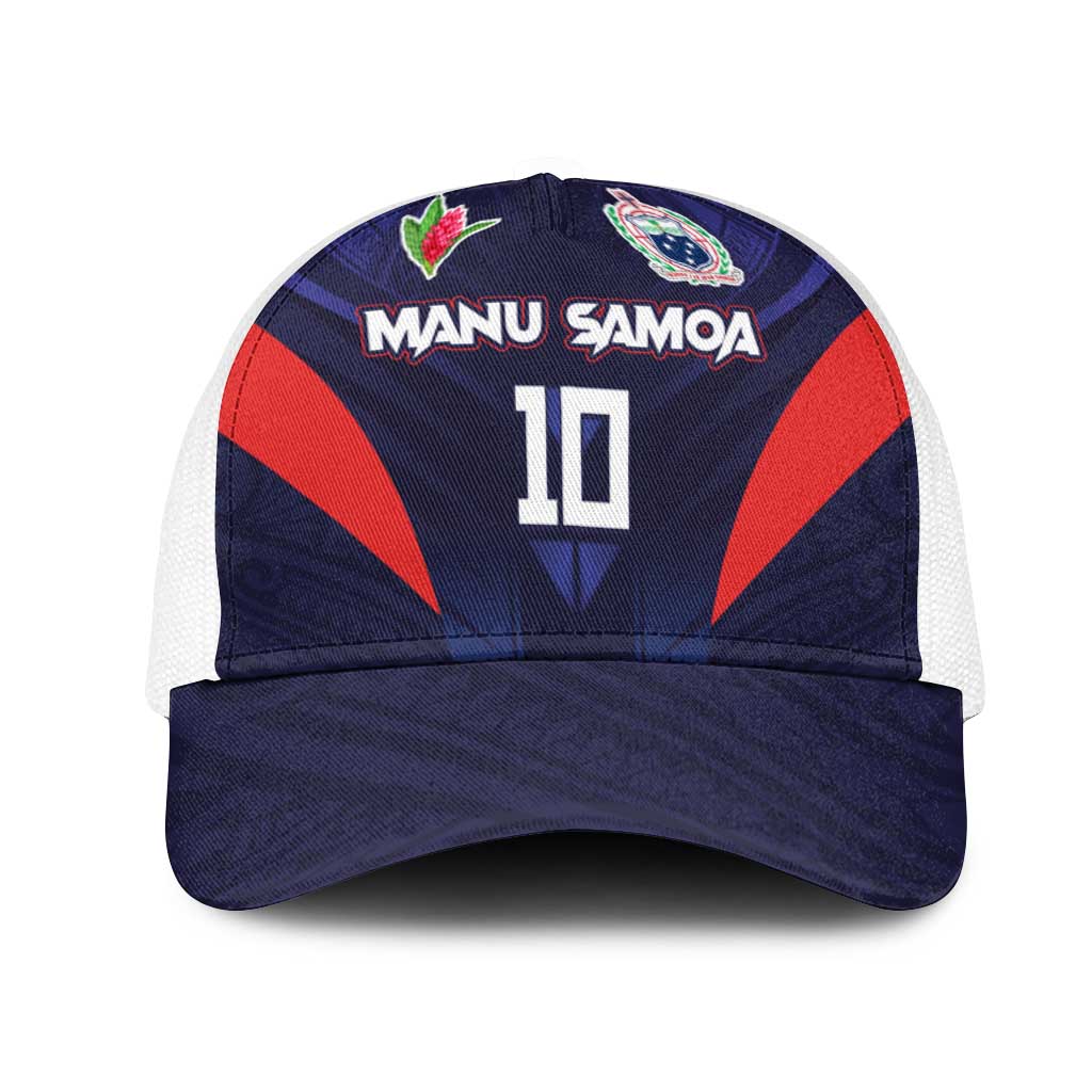 Custom Rugby Samoa Mesh Trucker Cap Siva Tau Spirit Sporty Vibes - Polynesian Pride