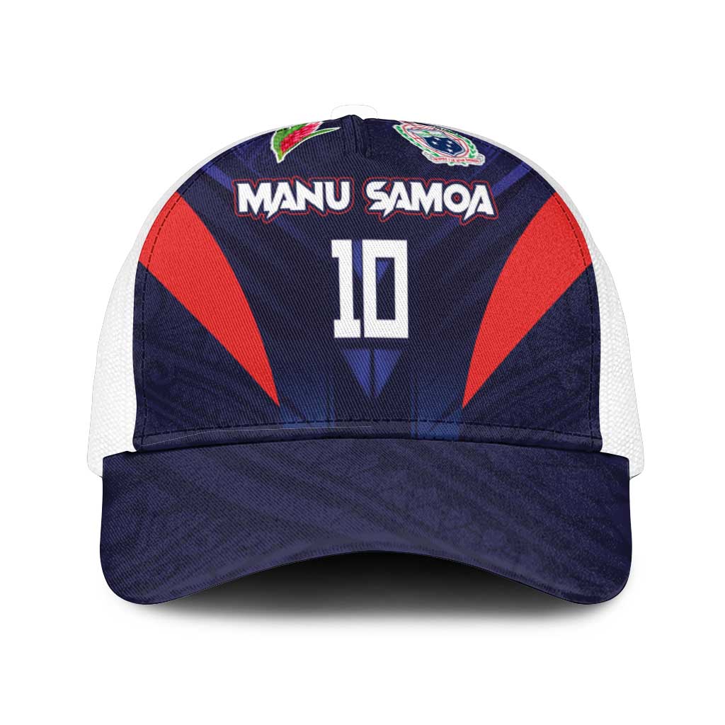 Custom Rugby Samoa Mesh Trucker Cap Siva Tau Spirit Sporty Vibes - Polynesian Pride
