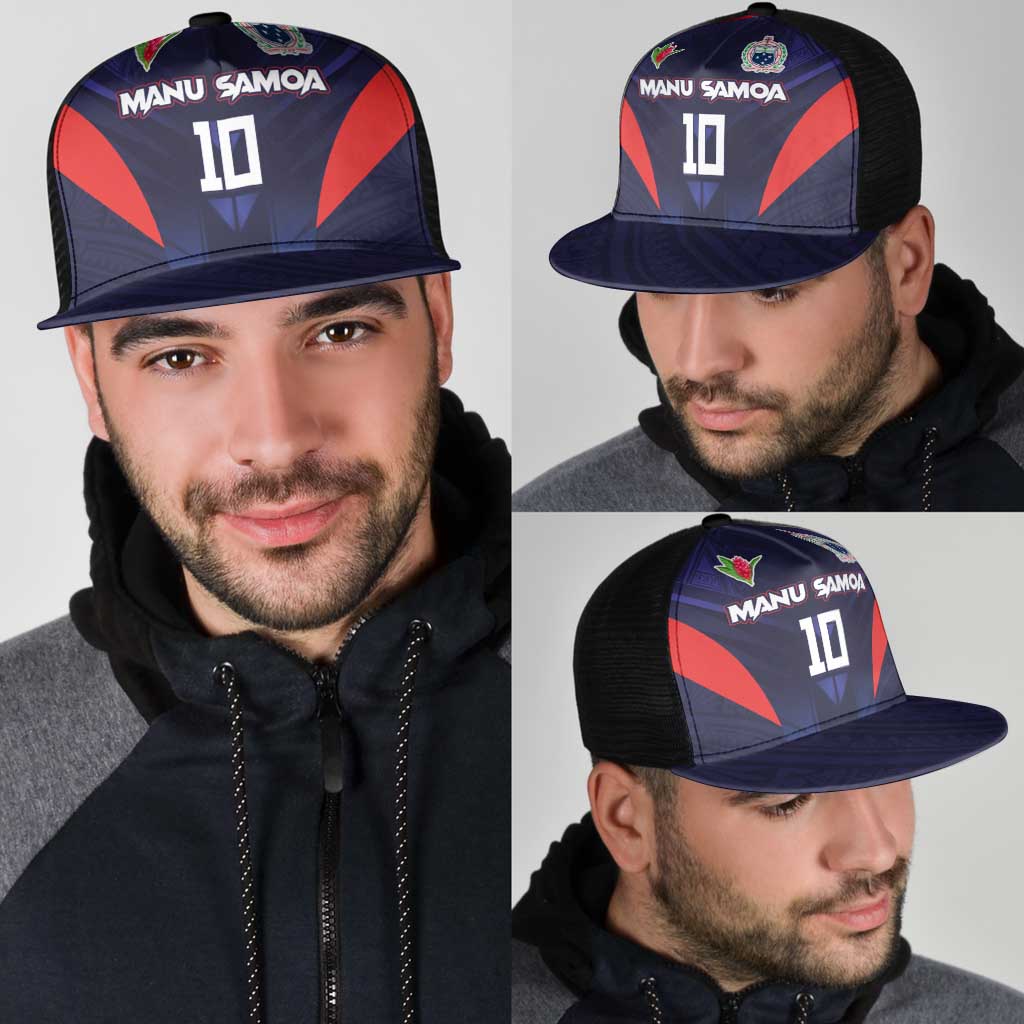 Custom Rugby Samoa Mesh Trucker Cap Siva Tau Spirit Sporty Vibes - Polynesian Pride
