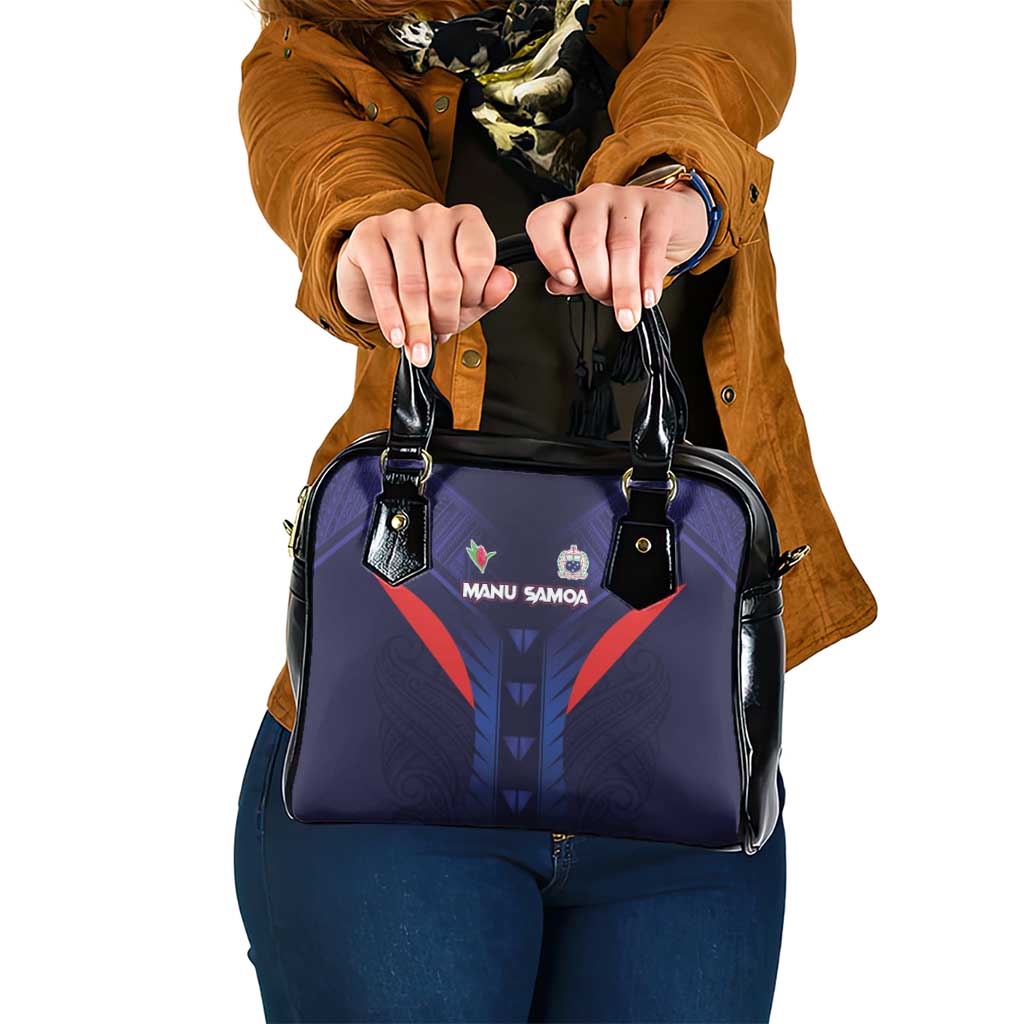 Rugby Samoa Shoulder Handbag Siva Tau Spirit Sporty Vibes - Polynesian Pride