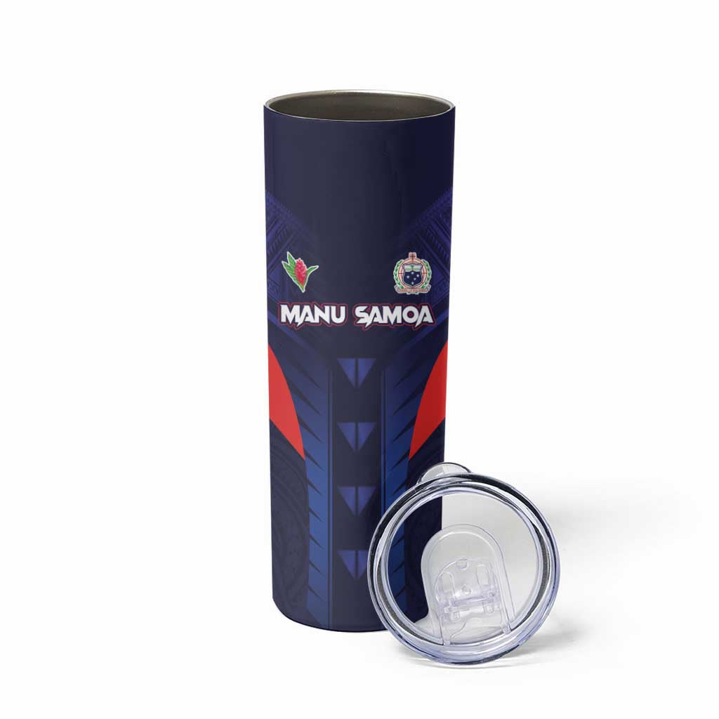 Custom Rugby Samoa Skinny Tumbler Siva Tau Spirit Sporty Vibes LT03 - Polynesian Pride