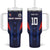 Custom Rugby Samoa Tumbler With Handle Siva Tau Spirit Sporty Vibes - Polynesian Pride