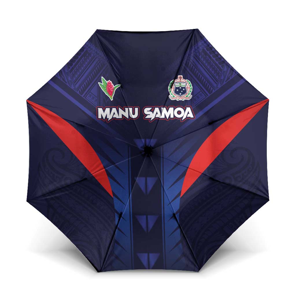 Rugby Samoa Umbrella Siva Tau Spirit Sporty Vibes LT03 One Size Folded 11.42 inch Opened Diameter 37.4 inch Navy - Polynesian Pride