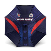 Rugby Samoa Umbrella Siva Tau Spirit Sporty Vibes LT03 One Size Folded 11.42 inch Opened Diameter 37.4 inch Navy - Polynesian Pride