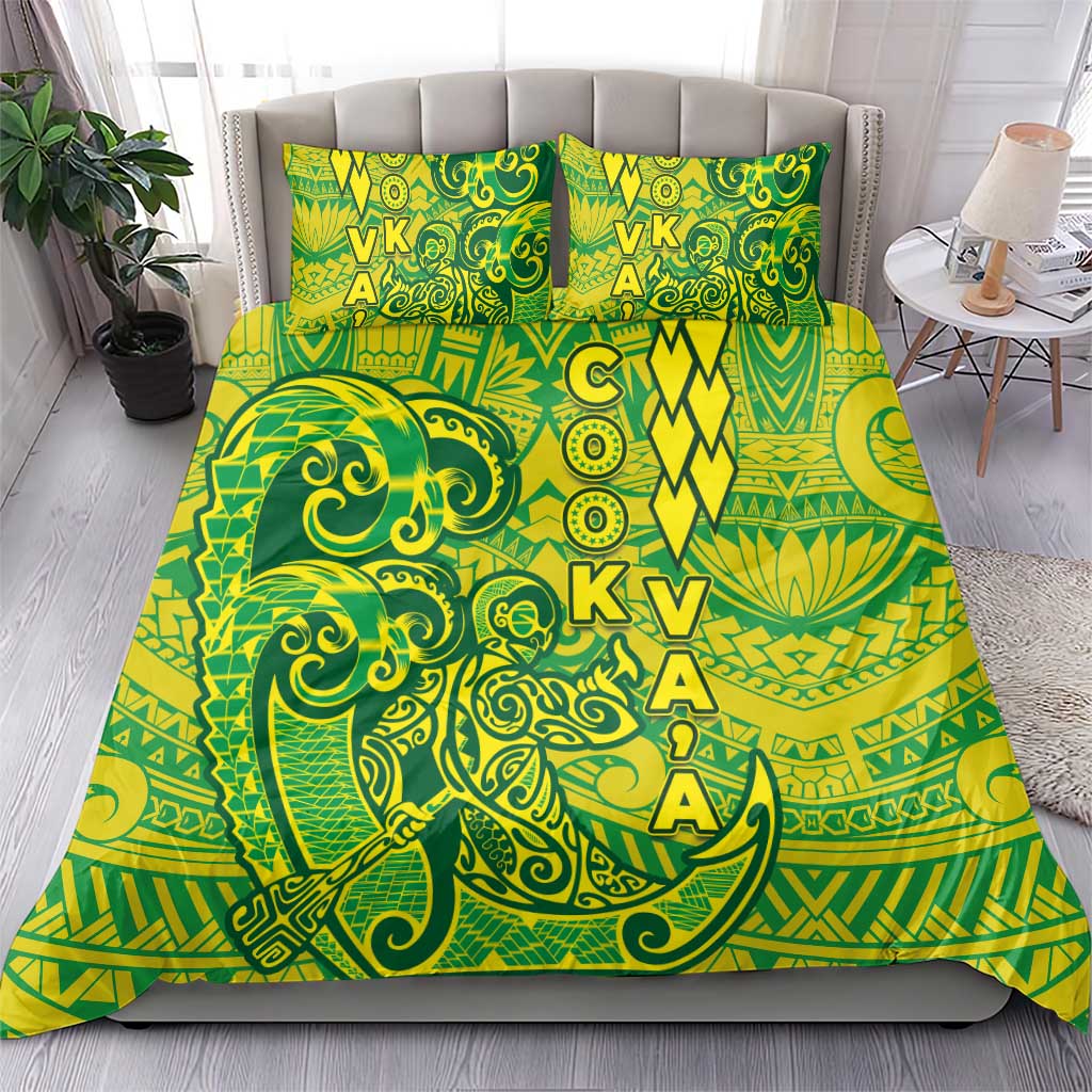 Cook Islands Va'a Polynesian Art Tattoo Bedding Set National Color LT03 - Polynesian Pride