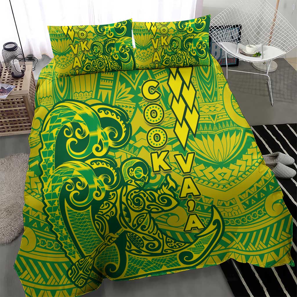 Cook Islands Va'a Polynesian Art Tattoo Bedding Set National Color LT03 - Polynesian Pride