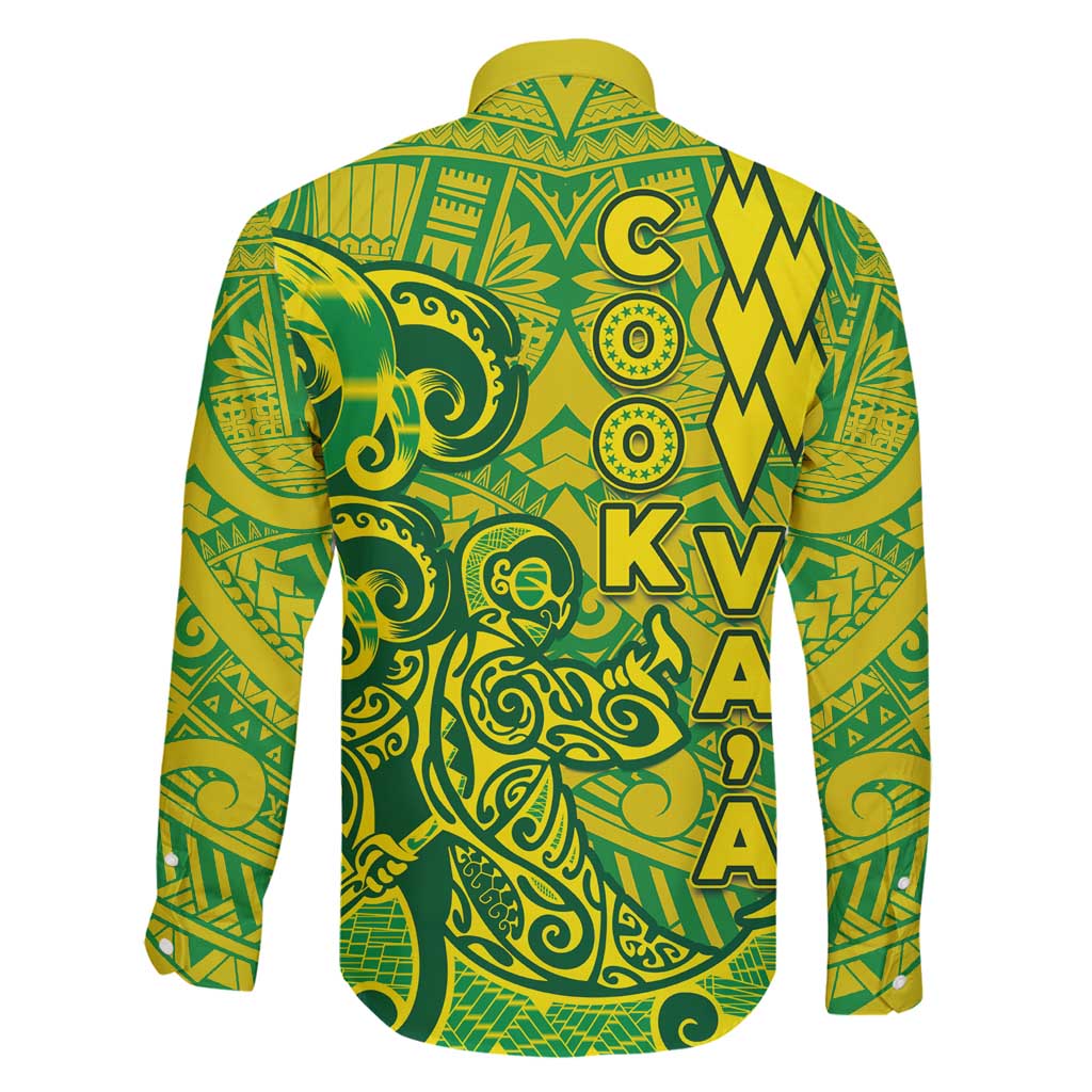 Cook Islands Va'a Polynesian Art Tattoo Family Matching Off Shoulder Short Dress and Hawaiian Shirt National Color LT03 - Polynesian Pride