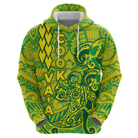 Cook Islands Va'a Polynesian Art Tattoo Zip Hoodie National Color LT03 - Polynesian Pride