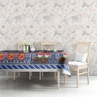 Yule Goat Joulupukki Finnish Christmas Tablecloth Scandinavian Pattern
