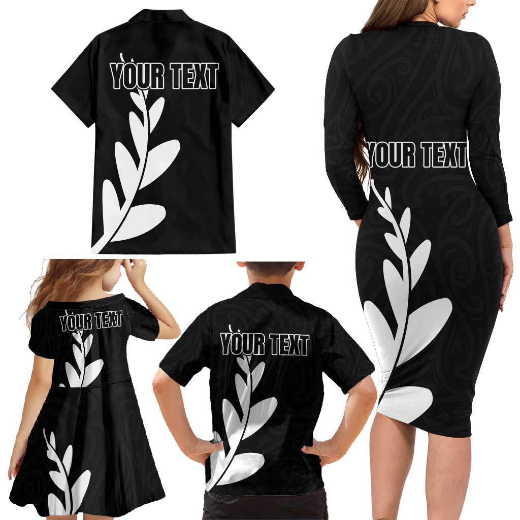 Personalised New Zealand Canoeing Special Jersey Family Matching Long Sleeve Bodycon Dress and Hawaiian Shirt LT03 - Polynesian Pride