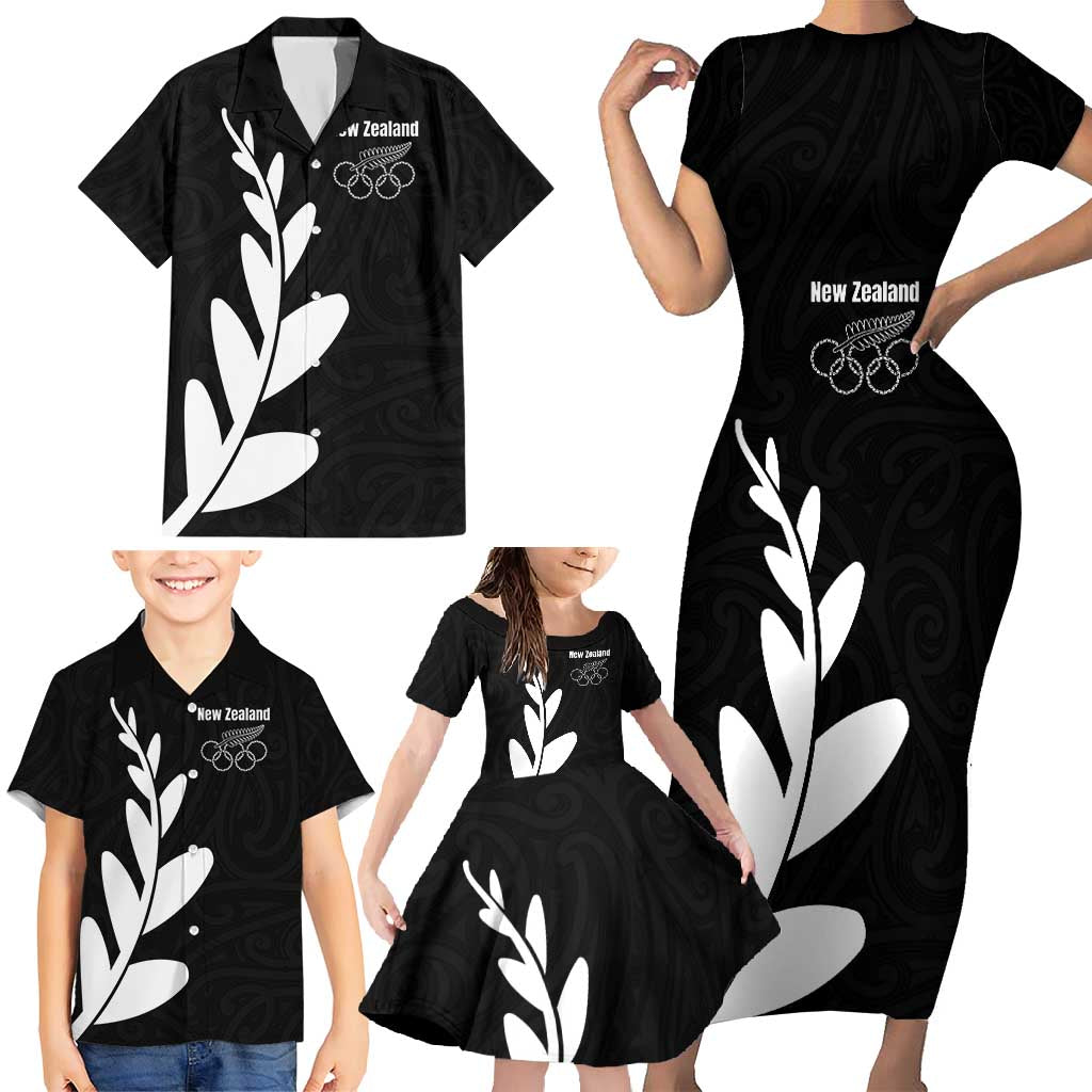 Personalised New Zealand Canoeing Special Jersey Family Matching Short Sleeve Bodycon Dress and Hawaiian Shirt LT03 - Polynesian Pride
