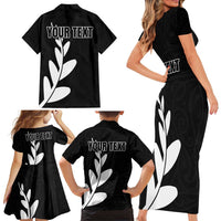 Personalised New Zealand Canoeing Special Jersey Family Matching Short Sleeve Bodycon Dress and Hawaiian Shirt LT03 - Polynesian Pride