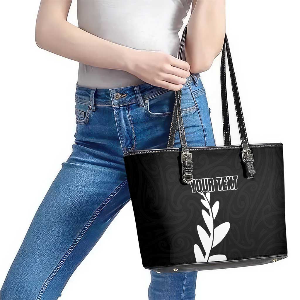 Personalised New Zealand Canoeing Special Jersey Leather Tote Bag