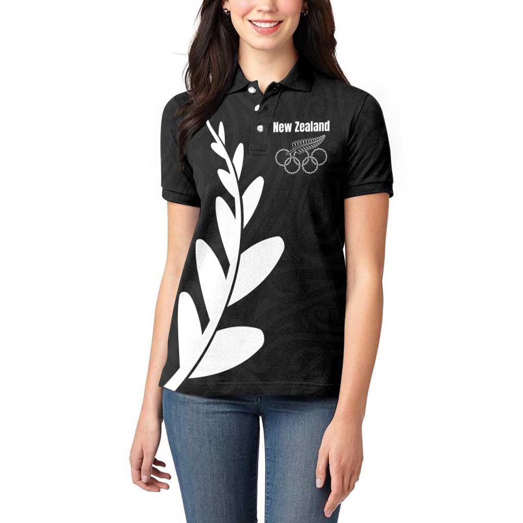 Personalised New Zealand Canoeing Special Jersey Women Polo Shirt