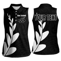 Personalised New Zealand Canoeing Special Jersey Women Sleeveless Polo Shirt LT03 - Polynesian Pride