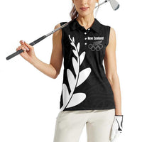 Personalised New Zealand Canoeing Special Jersey Women Sleeveless Polo Shirt LT03 - Polynesian Pride