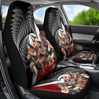 New Zealand Te Matatini Car Seat Cover Kapa Haka and Silver Fern - Maori Art Pattern LT03 - Polynesian Pride