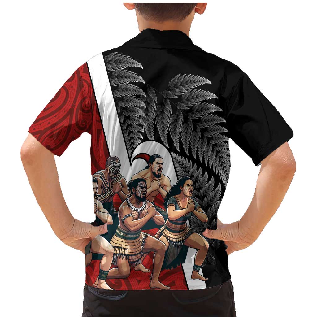 New Zealand Te Matatini Family Matching Mermaid Dress and Hawaiian Shirt Kapa Haka and Silver Fern - Maori Art Pattern LT03 - Polynesian Pride