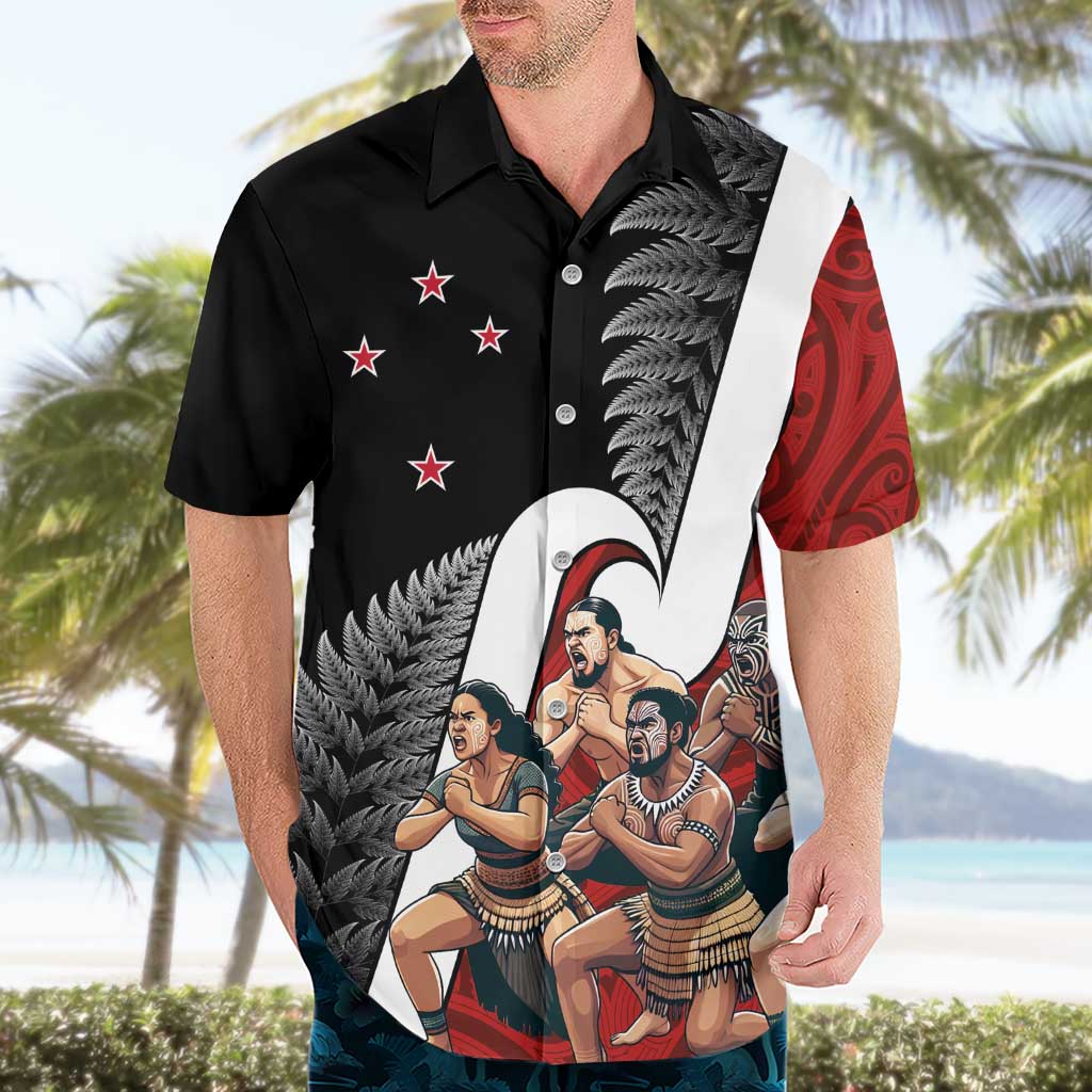 New Zealand Te Matatini Hawaiian Shirt Kapa Haka and Silver Fern - Maori Art Pattern LT03 - Polynesian Pride