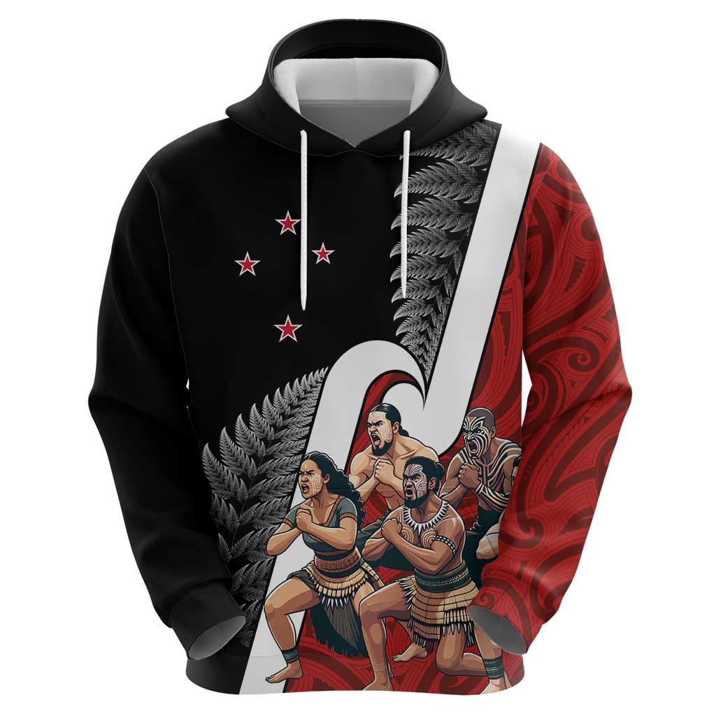 New Zealand Te Matatini Hoodie Kapa Haka and Silver Fern - Maori Art Pattern LT03 - Polynesian Pride
