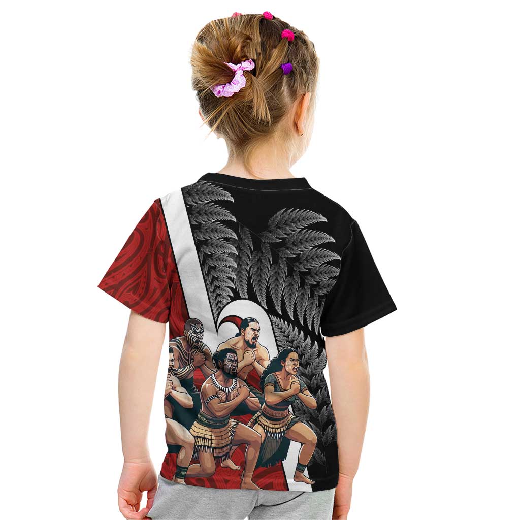 New Zealand Te Matatini Kid T Shirt Kapa Haka and Silver Fern - Maori Art Pattern LT03 - Polynesian Pride